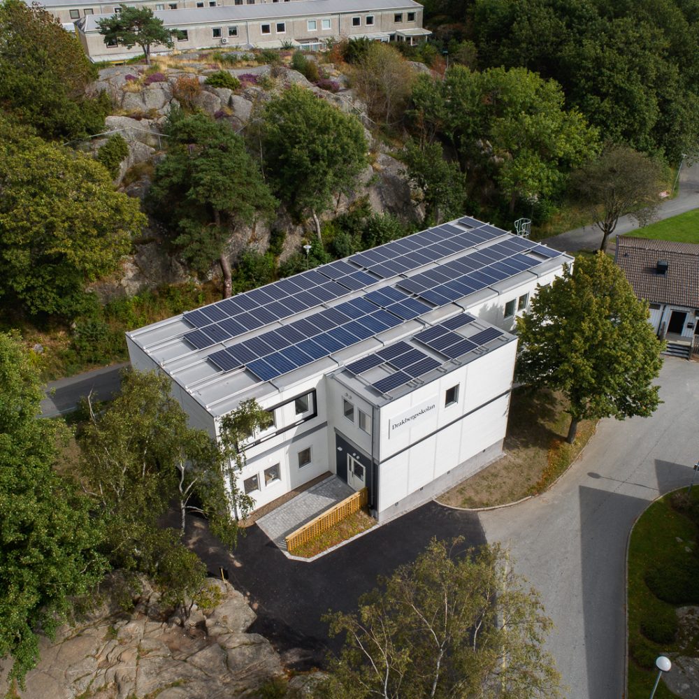 Indus solceller på Drakbergsskolan