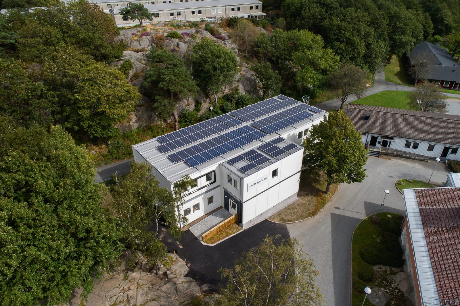 Indus solceller på Drakbergsskolan